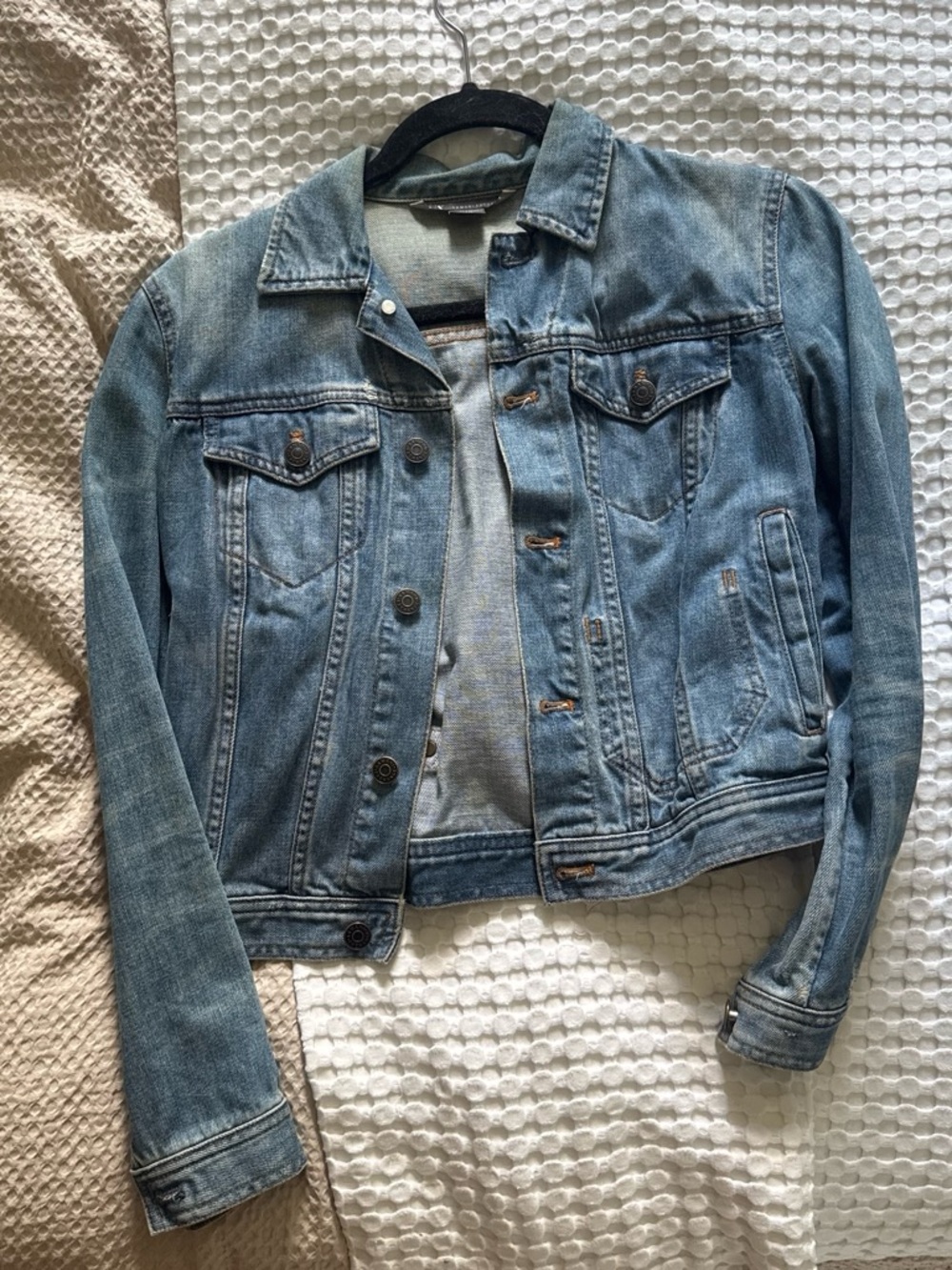 Armani Exchange Classic Light Blue Denim Jacket - Women